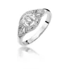 Złoty pierścionek z diamentem Białe złoto EW-413 0,19ct