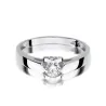 Złoty pierścionek z diamentem Białe złoto EW-320 0,30ct