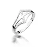 Złoty pierścionek z diamentem Białe złoto EW-114 0,03ct