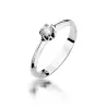Złoty pierścionek z diamentem Białe złoto EW-134 0,10ct