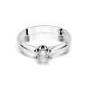 Złoty pierścionek z diamentem Białe złoto EW-134 0,10ct
