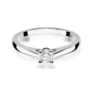 Złoty pierścionek z diamentem Białe złoto EW-298 0,25ct