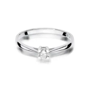 Złoty pierścionek z diamentem Białe złoto EW-367 0,15ct