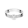 Złoty pierścionek z diamentem Białe złoto EW-367 0,15ct