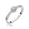 Złoty pierścionek z diamentem Białe złoto EW-91 0,09ct