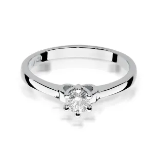 Złoty pierścionek z diamentem Białe złoto EW-296 0,25ct