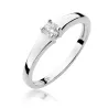 Złoty pierścionek z diamentem Białe złoto EW-257 0,15ct