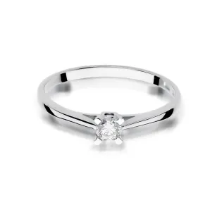Złoty pierścionek z diamentem Białe złoto EW-392 0,15ct