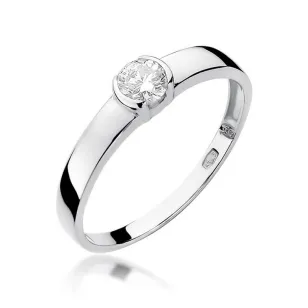 Złoty pierścionek z diamentem Białe złoto EW-138 0,25ct