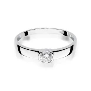 Złoty pierścionek z diamentem Białe złoto EW-138 0,25ct