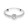 Złoty pierścionek z diamentem Białe złoto EW-273 0,19ct