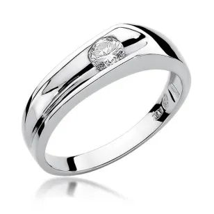 Złoty pierścionek z diamentem Białe złoto EW-15 0,25ct