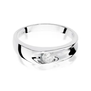 Złoty pierścionek z diamentem Białe złoto EW-15 0,25ct