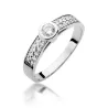 Złoty pierścionek z diamentem Białe złoto EW-389 0,35ct