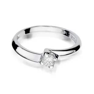 Złoty pierścionek z diamentem Białe złoto EW-161 0,20ct