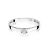 Złoty pierścionek z diamentem Białe złoto EW-221 0,10ct