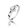 Złoty pierścionek z diamentem Białe złoto EW-155 0,12ct
