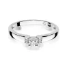 Złoty pierścionek z diamentem Białe złoto EW-81 0,15ct