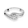 Złoty pierścionek z diamentem Białe złoto EW-184 0,17ct