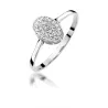 Złoty pierścionek z diamentem Białe złoto EW-154 0,14ct