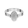 Złoty pierścionek z diamentem Białe złoto EW-154 0,14ct
