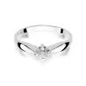 Złoty pierścionek z diamentem Białe złoto EW-171 0,12ct