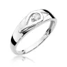 Złoty pierścionek z diamentem Białe złoto EW-253 0,12ct