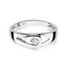 Złoty pierścionek z diamentem Białe złoto EW-253 0,12ct