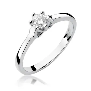 Złoty pierścionek z diamentem Białe złoto EW-296 0,30ct
