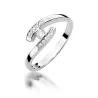 Złoty pierścionek z diamentem Białe złoto EW-372 0,19ct