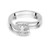 Złoty pierścionek z diamentem Białe złoto EW-372 0,19ct