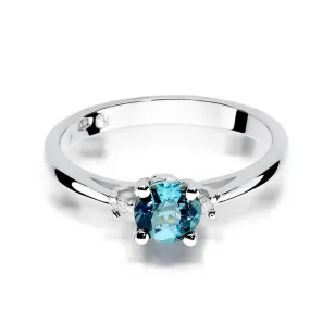 Pierścionek zaręczynowy topaz białe złoto 0,50ct