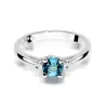Pierścionek zaręczynowy topaz białe złoto 0,50ct