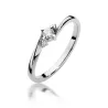 Złoty pierścionek z diamentem Białe złoto EW-346 0,12ct
