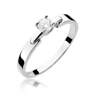 Złoty pierścionek z diamentem Białe złoto EW-241 0,20ct