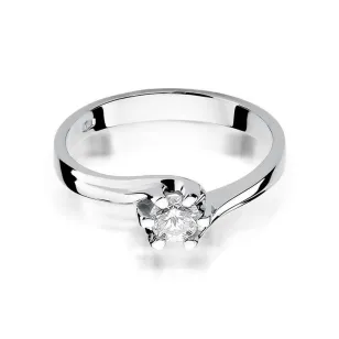 Złoty pierścionek z diamentem Białe złoto EW-163 0,30ct