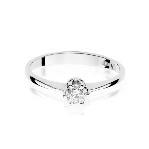 Złoty pierścionek z diamentem Białe złoto EW-220 0,20ct