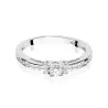 Złoty pierścionek z diamentem Białe złoto EW-201 0,24ct