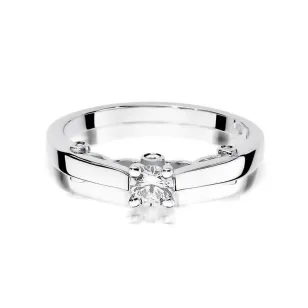 Pierścionek brylant białe złoto 0,28ct