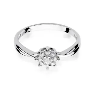 Złoty pierścionek z diamentem Białe złoto EW-72 0,22ct