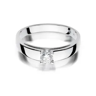 Złoty pierścionek z diamentem Białe złoto EW-374 0,23ct