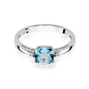 Pierścionek topaz z białego złota 1,10ct