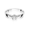 Złoty pierścionek z diamentem Białe złoto EW-197 0,24ct