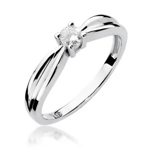 Pierścionek z diamentem białe złoto 0,15ct
