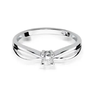 Pierścionek z diamentem białe złoto 0,15ct