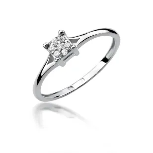 Pierścionek diament białe złoto 0,06ct