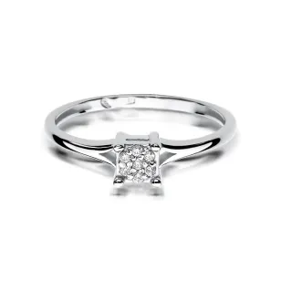 Pierścionek diament białe złoto 0,06ct