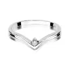 Złoty pierścionek z diamentem Białe złoto EW-51 0,04ct