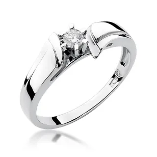Pierścionek diament białe złoto 0,12ct