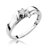Złoty pierścionek z diamentem Białe złoto EW-300 0,12ct